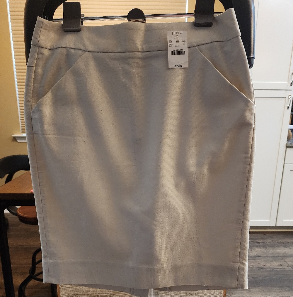 J. Crew Pencil Skirt with Front Slant Pockets